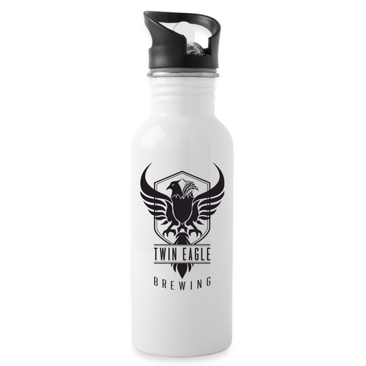 Twin Eagle Brewing Aluminum Water Bottle - white