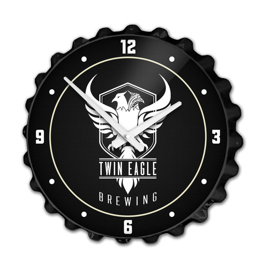 Twin Eagle Brewing Bottle Cap Wall Clock